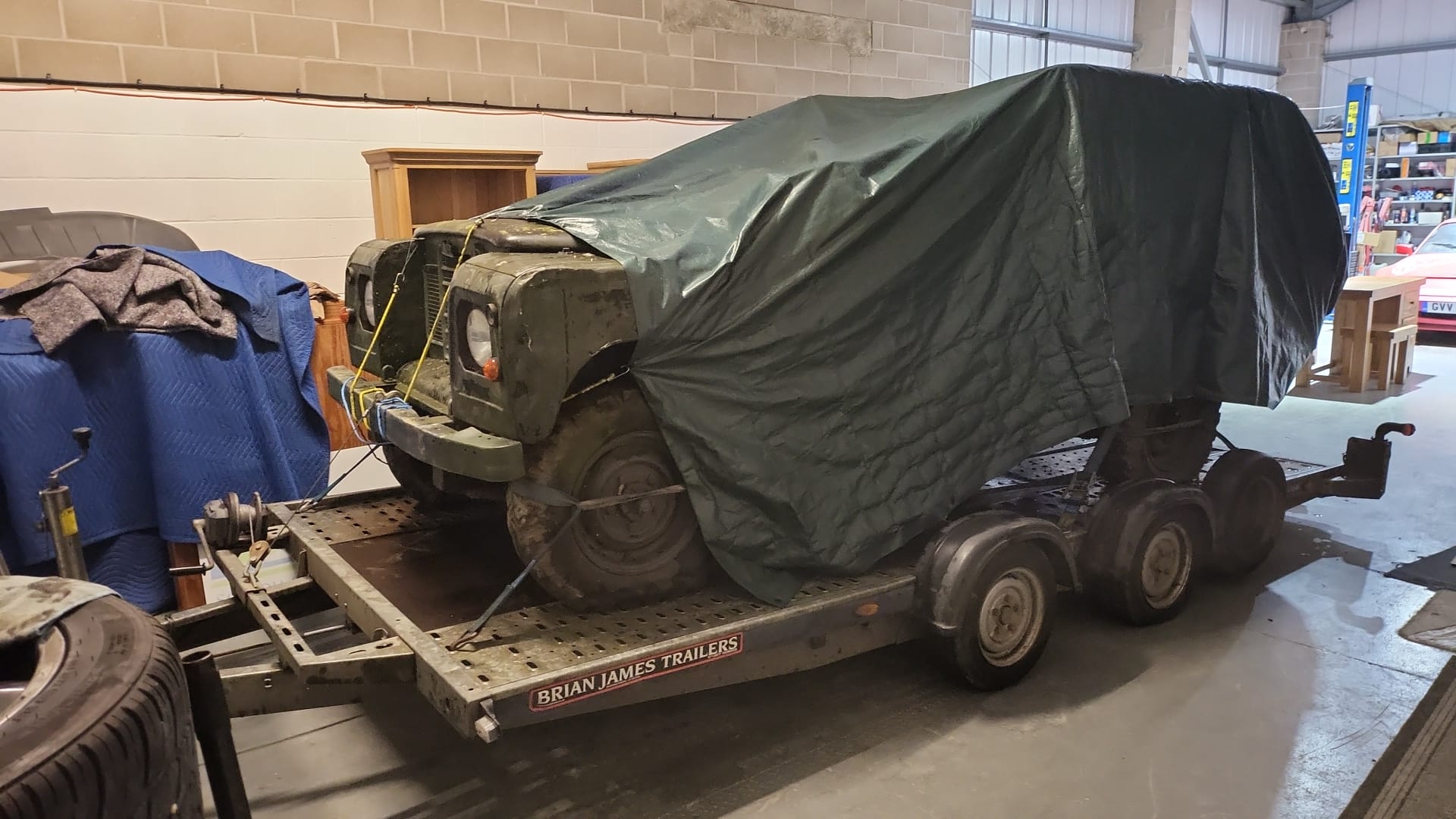 1970 Land Rover loaded and ready for delivery tomorrow