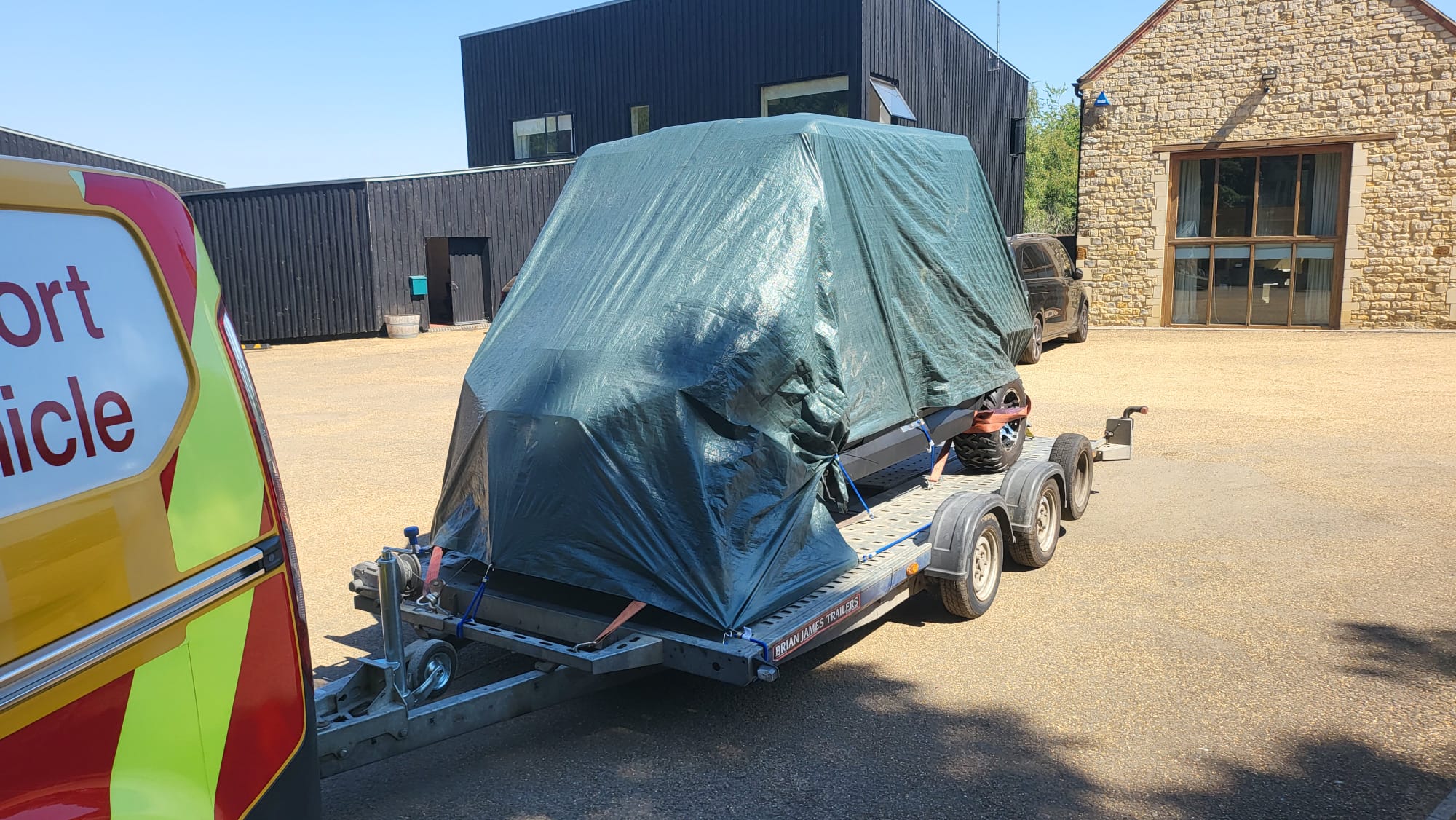 People carrier buggy transported to its new home