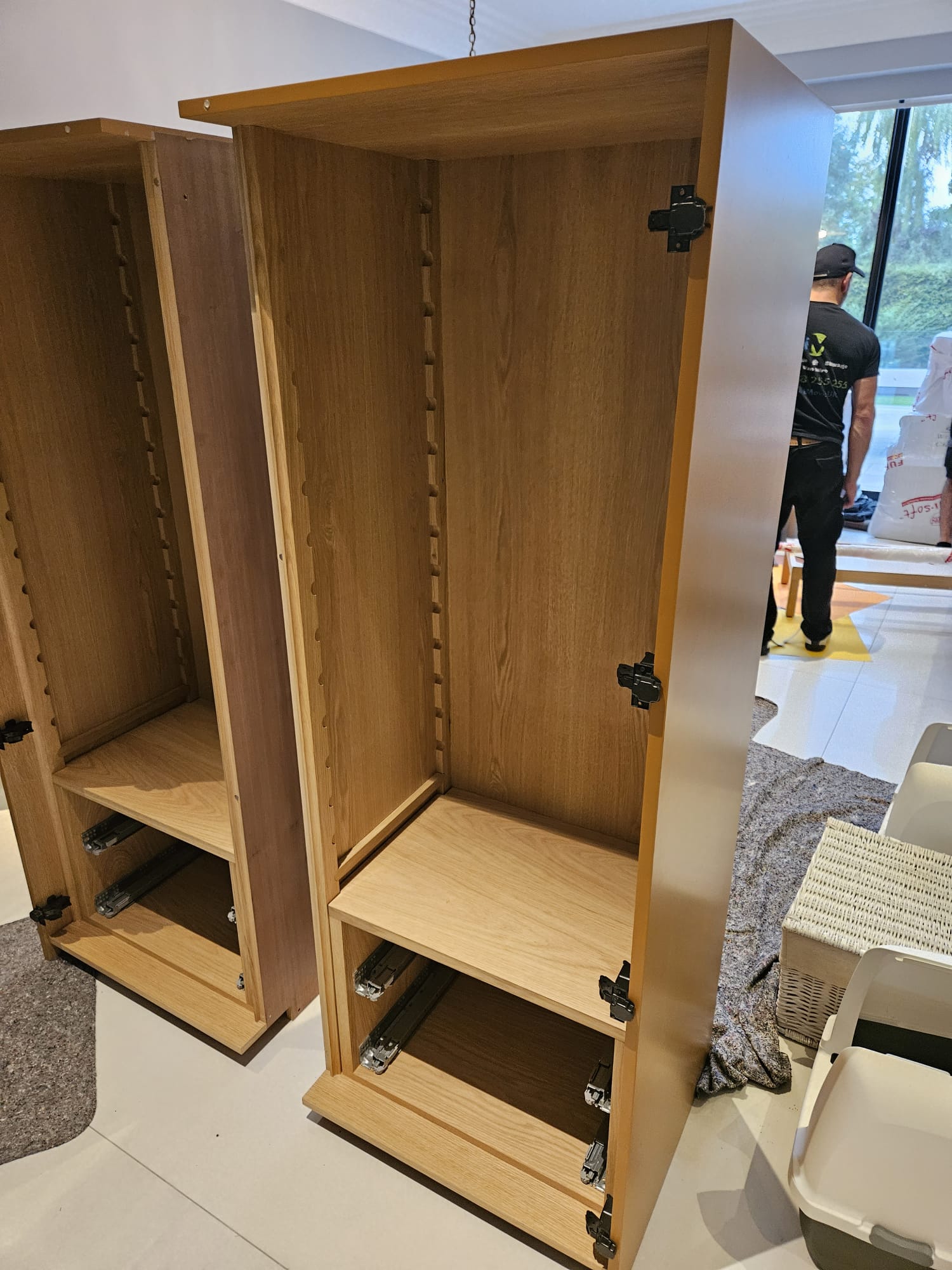 Large premium cabinets dismantled ready for export packing