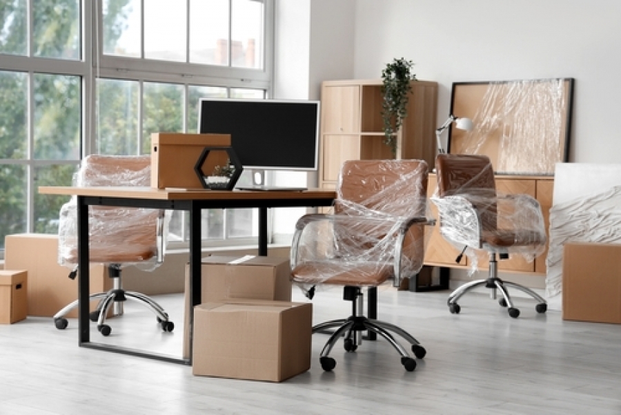 Office prepared for a commercial move