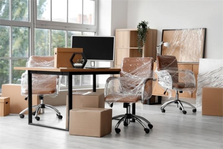 Office prepared for a commercial move